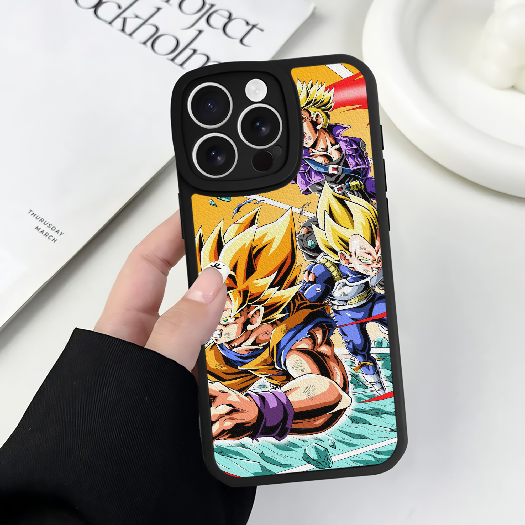 （画像用） ドラゴンボール DRAGON BALL 【iPhone 16シリーズ対応】シリコンスマホケース（レザー調） 材質：シリコン